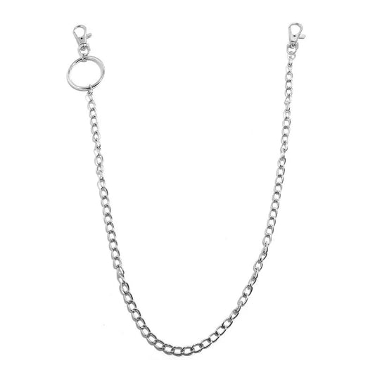 1/2/3 Layer Long Metal Belt Chain Rock Punk Hook Trousers Pant Waist Link Metal Wallet Chain Keychain Ring Clip