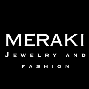 Meraki Jewelry and Fashion logo on a black background